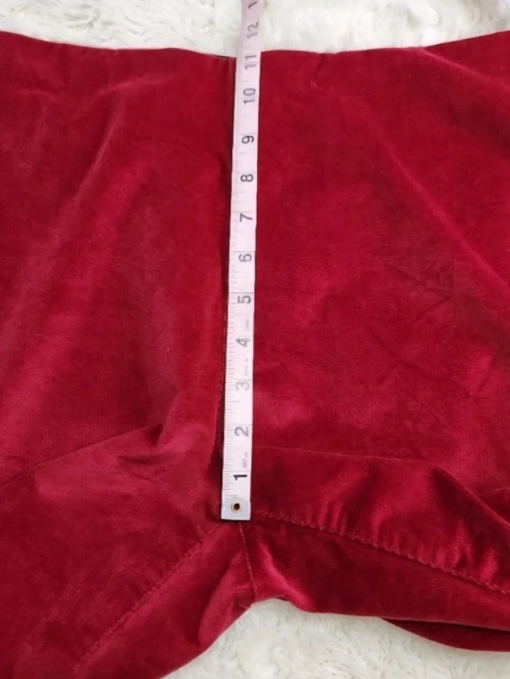 Soft Surroundings Corduroy Pull On Flare Pants Red Petite Medium